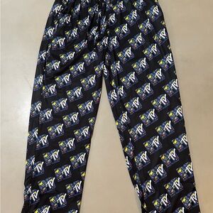 Unisex MTV Logo Black Pajama Pants Retro Sz S
